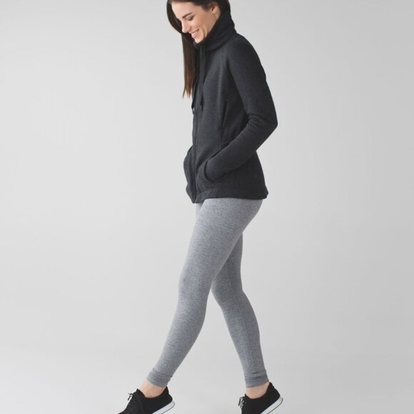 Lululemon Wunder Under Leggings Heathered Slate Gray Full Length Size 4 - Picture 1 of 10